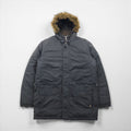 STUSSY 90s Navy Tag N-3B Flight Jacket, Size M, Drawcord, Padded, Removable Fur