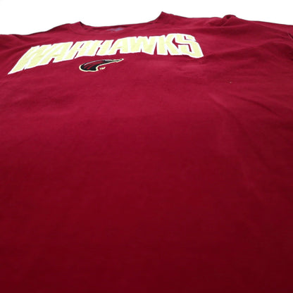 Champion カレッジ刺繍 Tシャツ XL ボルドー コットン WARHAWKS アーチロゴ