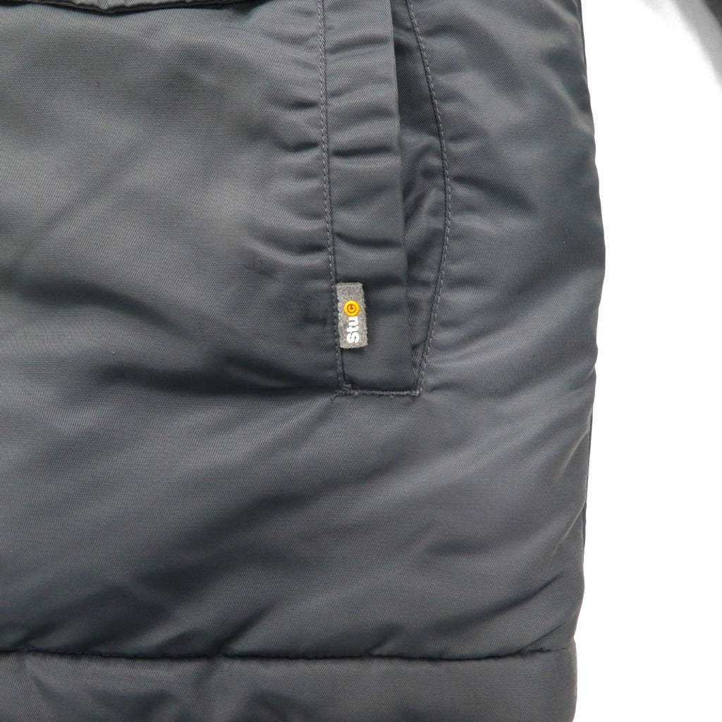 STUSSY 90s Navy Tag N-3B Flight Jacket, Size M, Drawcord, Padded, Removable Fur