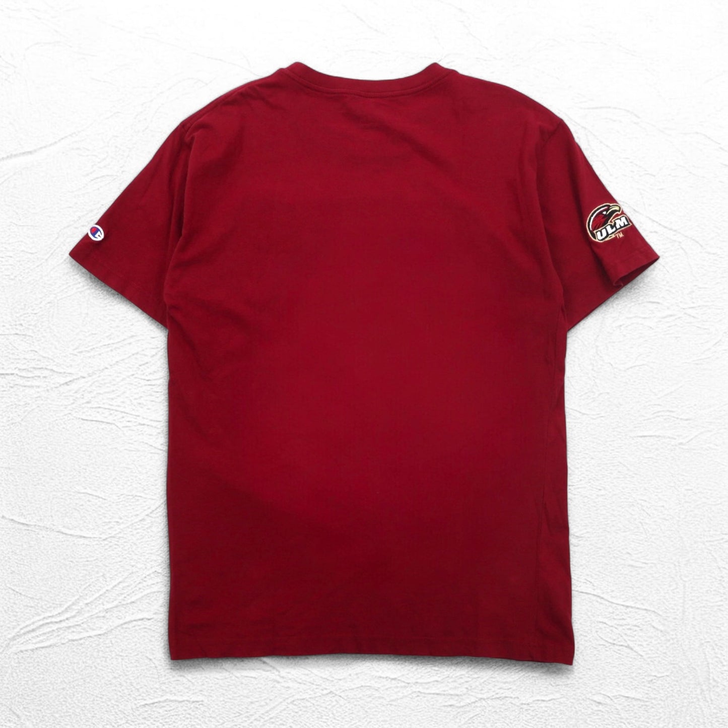 Champion カレッジ刺繍 Tシャツ XL ボルドー コットン WARHAWKS アーチロゴ