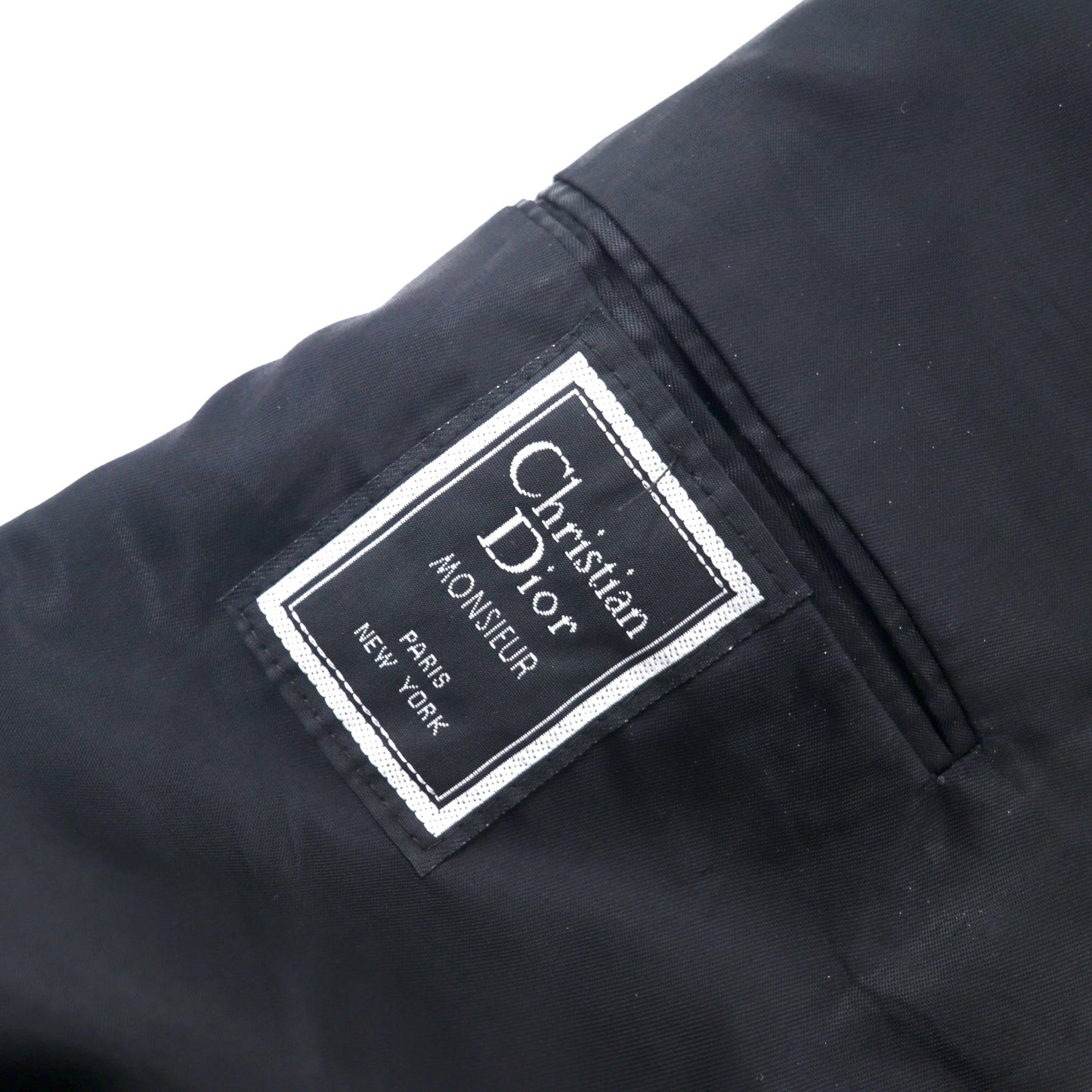 Christian Dior MONSIEUR USA製 ダブル テーラードジャケット XL グレー ストライプ ウール オールド UNION MADE