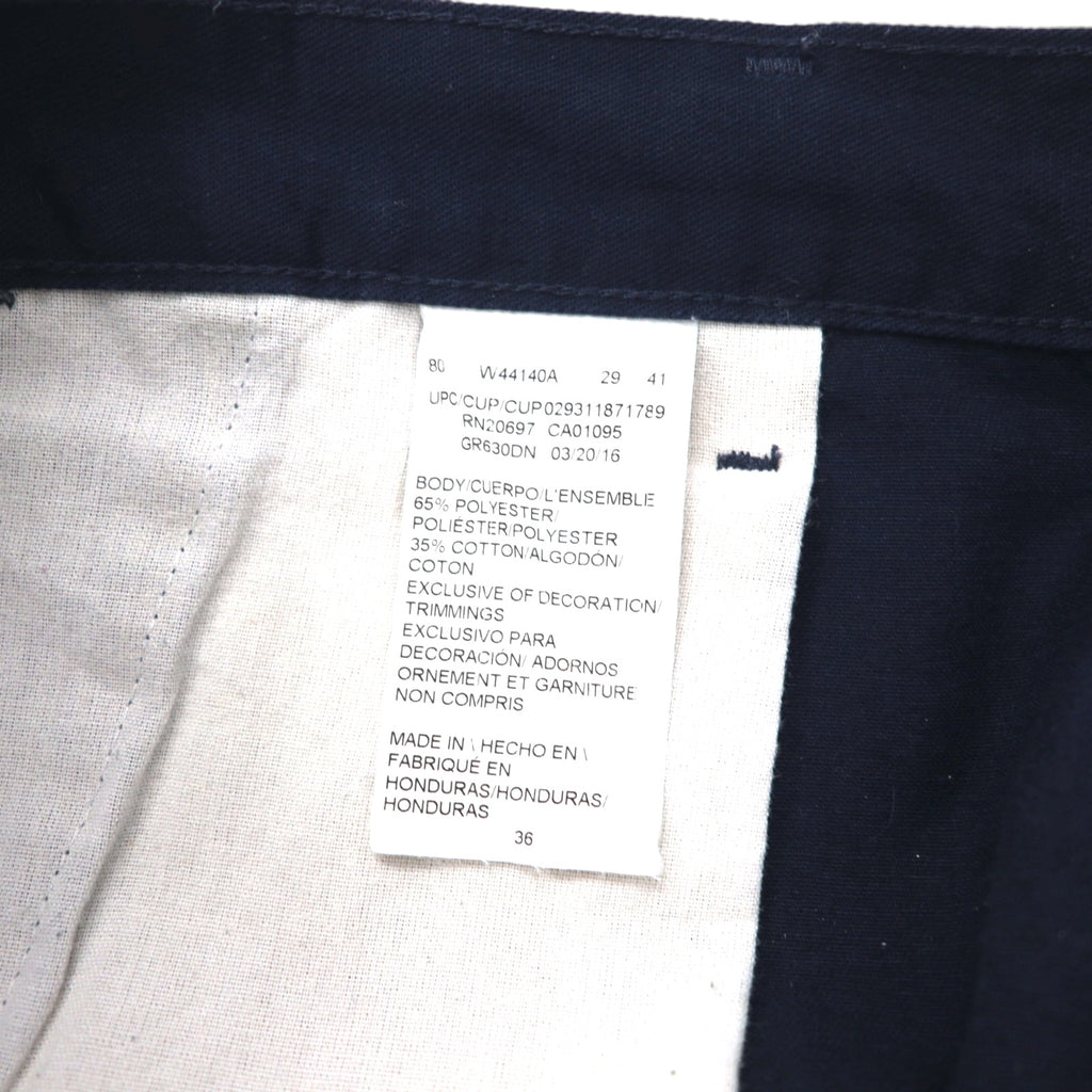 Dickies T/C Twill Short Work Pants, Size XL, Navy, Polyester and Cotton, GR360