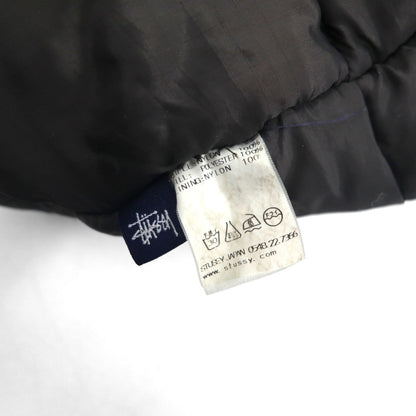 STUSSY 90s Navy Tag N-3B Flight Jacket, Size M, Drawcord, Padded, Removable Fur