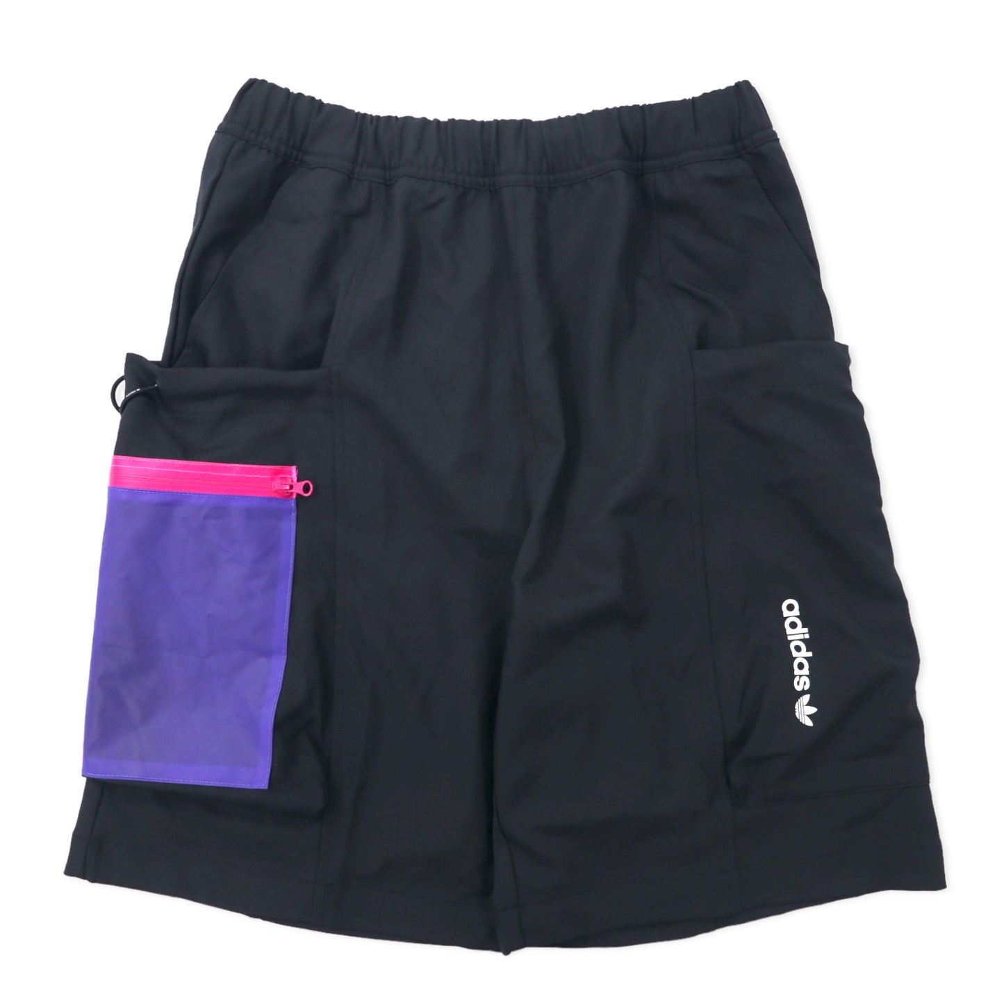 adidas originals アウトドア カーゴ ショーツ ハーフパンツ M ブラック ポリエステル トレフォイルロゴ G Outdoor Cargo Shorts Black HA4740