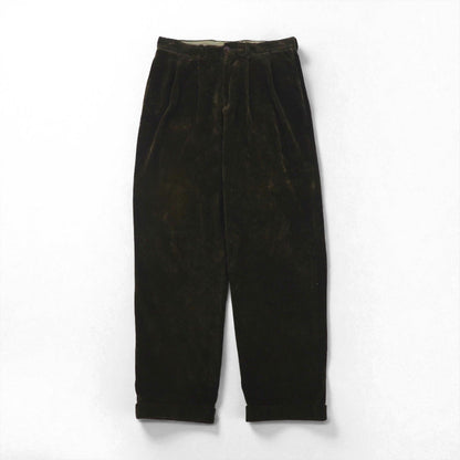 NAUTICA 90年代 2タック ワイド コーデュロイ チノパンツ ワークパンツ L ブラウン 太畝