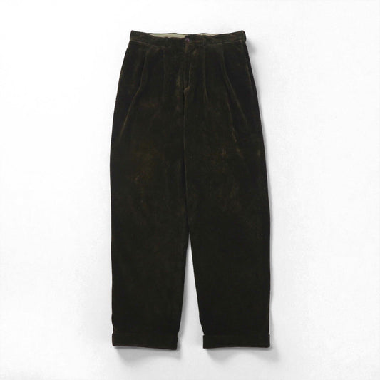 NAUTICA 90年代 2タック ワイド コーデュロイ チノパンツ ワークパンツ L ブラウン 太畝