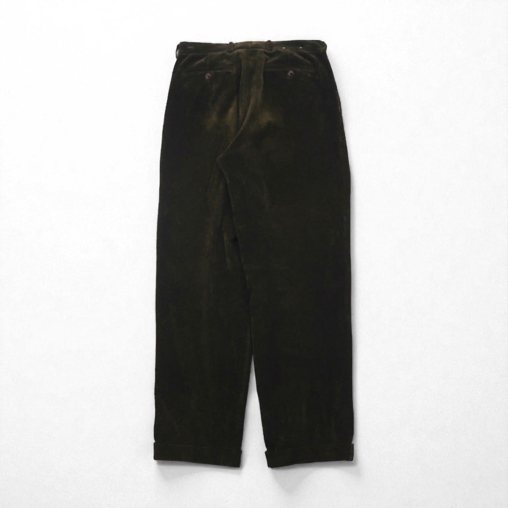 NAUTICA 90s 2-pleat Wide Corduroy Chino Work Pants, Size L, Brown, Wide Waist