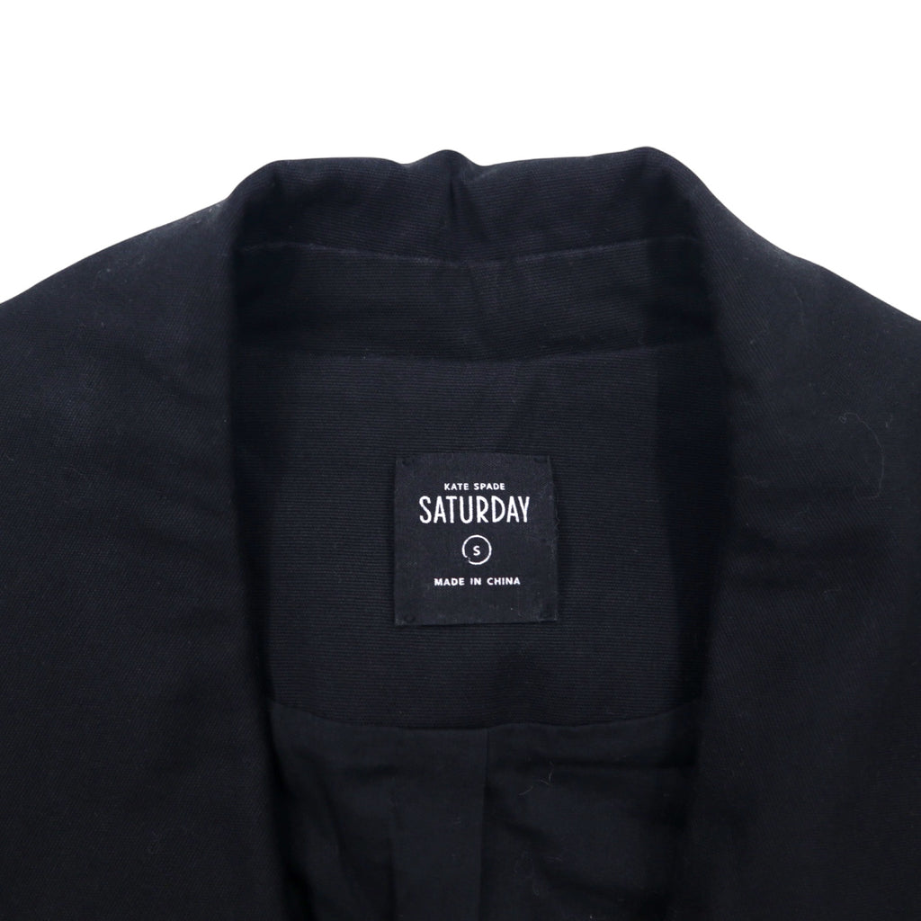 KATE SPADE SATURDAY ダブル ライダース ジャケット S ブラック コットン 4CMU0157