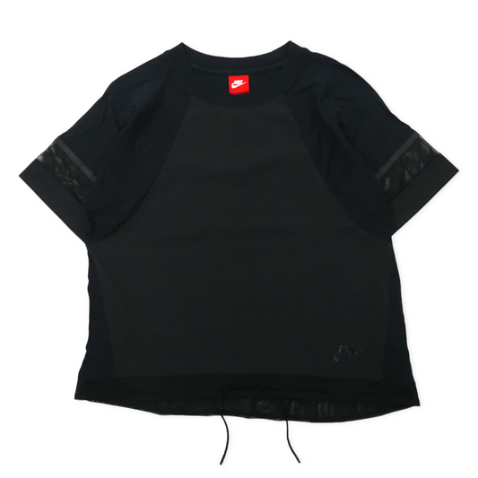NIKE ボンデッドTシャツ L ブラック コットン メッシュ切り替え ドローコード 726020-010