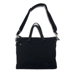 COACH 2WAY Business Bag Tote Bag Black Nylon Leather 70211