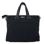 COACH 2WAY Business Bag Tote Bag Black Nylon Leather 70211