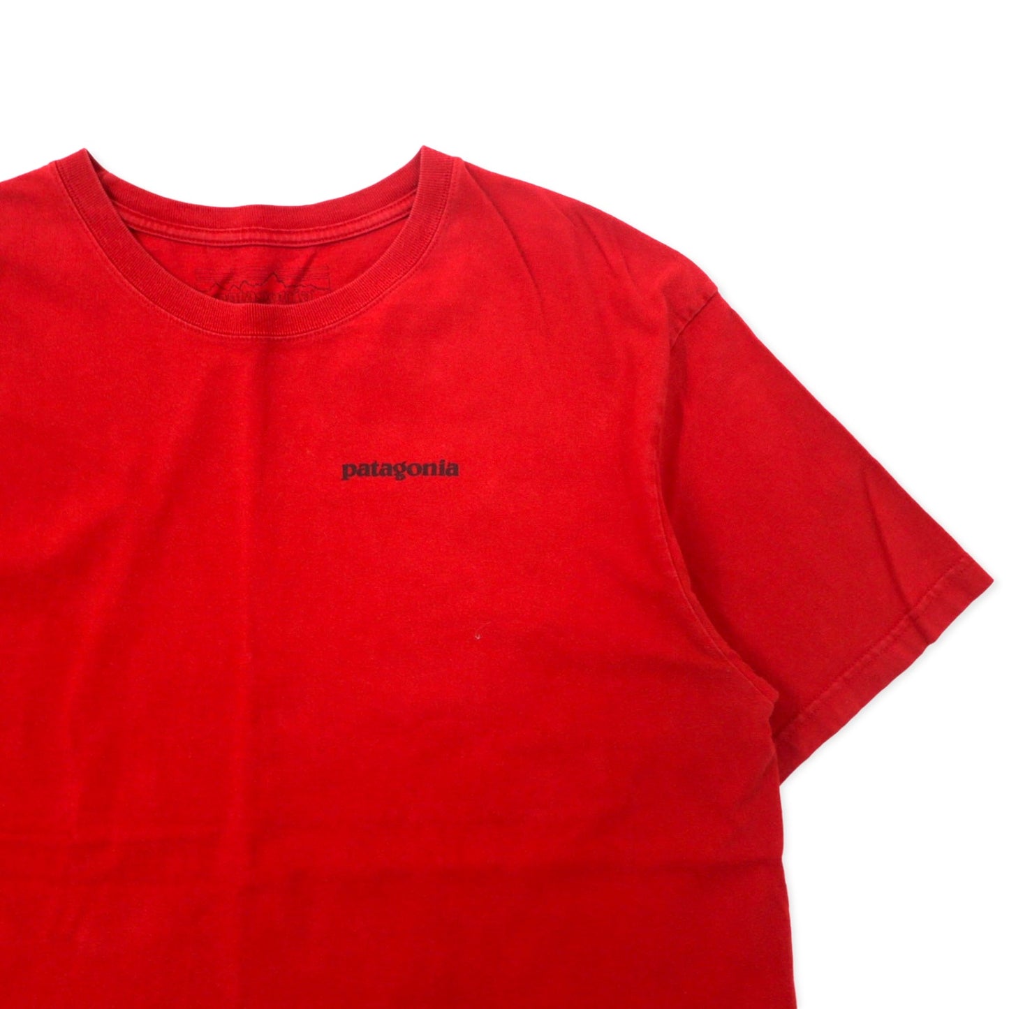 patagonia ロゴプリント Tシャツ L レッド コットン バックプリント P-6 Mission Organic T-Shirt 51865SP15