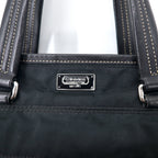 COACH 2WAY Business Bag Tote Bag Black Nylon Leather 70211