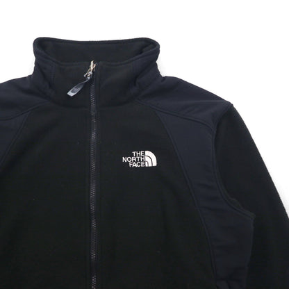 THE NORTH FACE Stand Collar Fleece Jacket, Size S, Black, Drawcord, High Neck