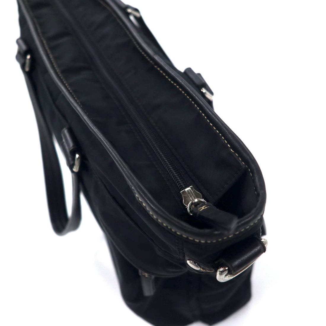 COACH 2WAY Business Bag Tote Bag Black Nylon Leather 70211