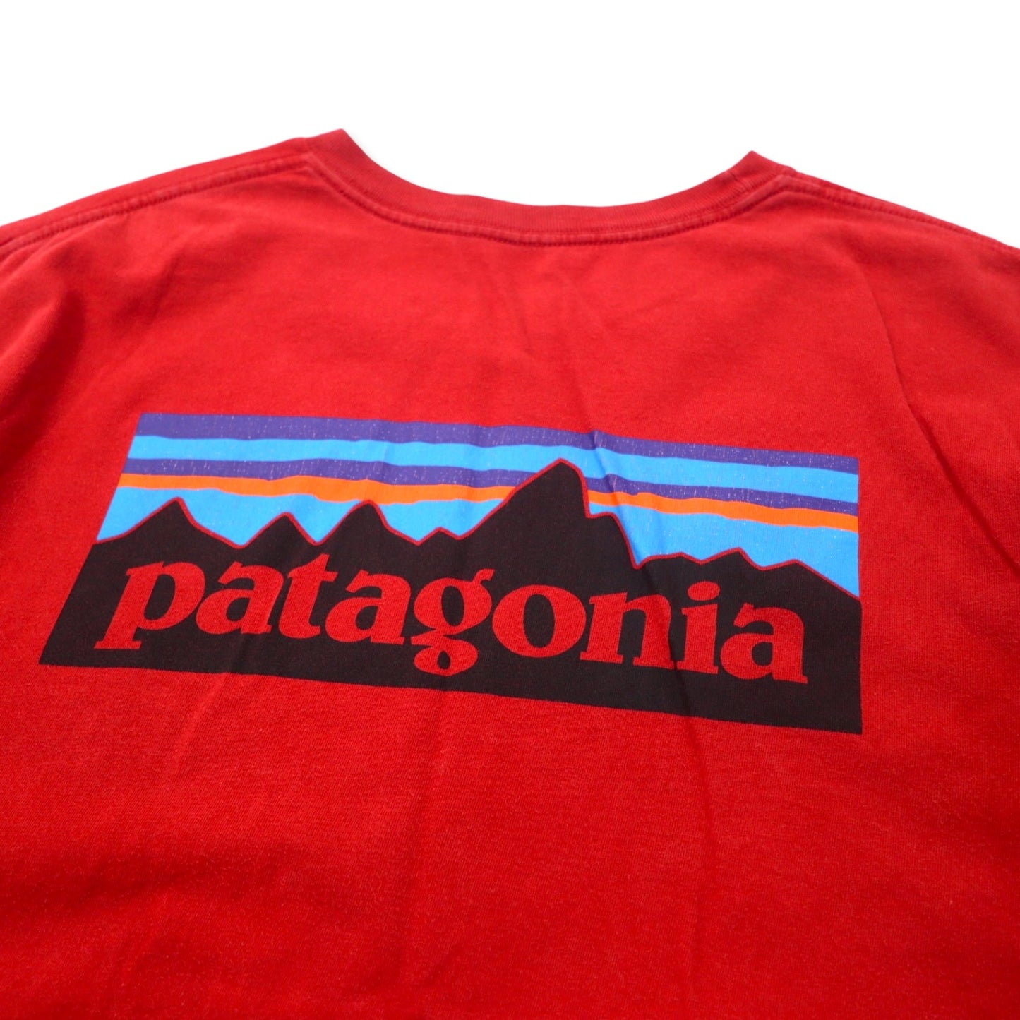 patagonia ロゴプリント Tシャツ L レッド コットン バックプリント P-6 Mission Organic T-Shirt 51865SP15