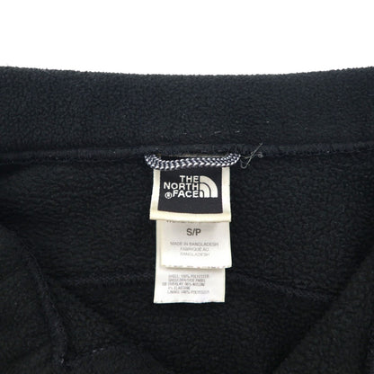 THE NORTH FACE Stand Collar Fleece Jacket, Size S, Black, Drawcord, High Neck