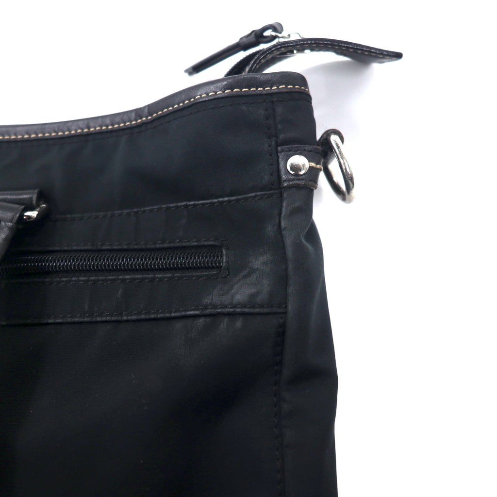 COACH 2WAY Business Bag Tote Bag Black Nylon Leather 70211