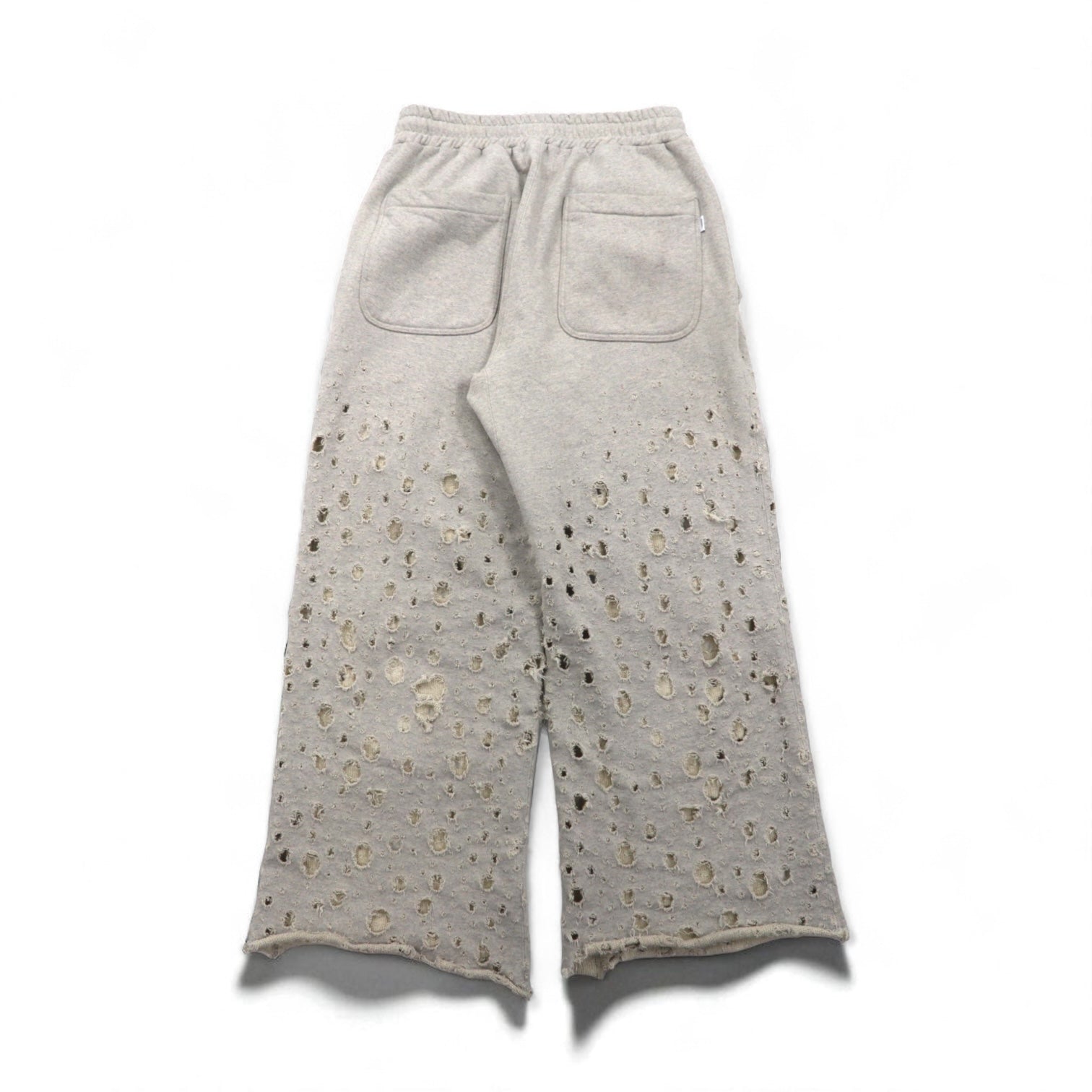 SUGARHILL Crushed Sweat Trousers, Size M, Gray, Distressed Finish, Made in Japan