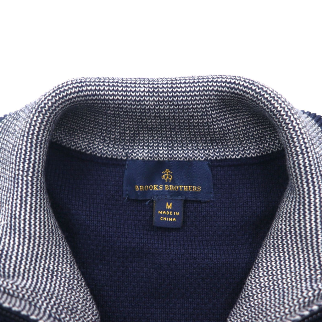 Brooks Brothers ハーフジップ ドライバーズニット セーター M ネイビー ハイネック