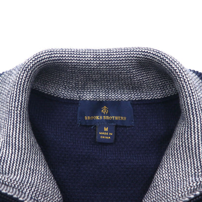 Brooks Brothers Half-Zip Driver's Knit Sweater, Size M, Navy, High Neck
