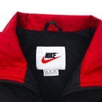 NIKE 90s Silver Tag Nylon Jacket Jersey S Black Red Fishtail Drawcord