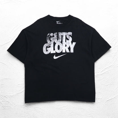 NIKE ルーズフィット Tシャツ 2XL ブラック LOOSE FIT スウォッシュ GUTS GLORY メキシコ製
