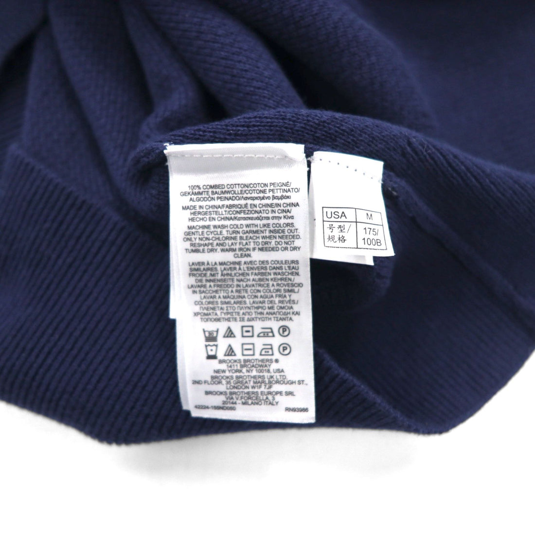 Brooks Brothers ハーフジップ ドライバーズニット セーター M ネイビー ハイネック