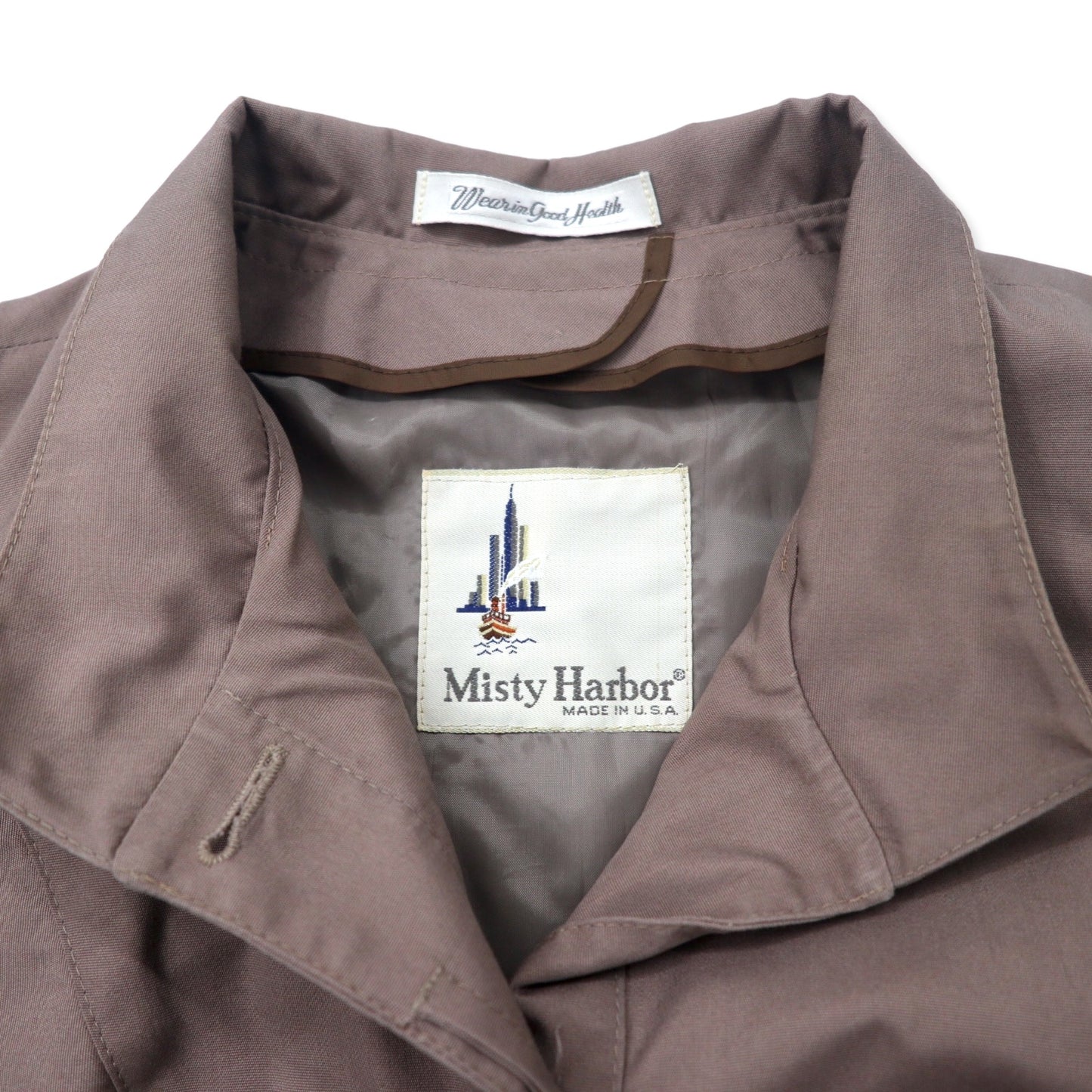 Misty Harbor USA製 90年代 レイヤード デザインコート 10 ベージュ ポリエステル 比翼