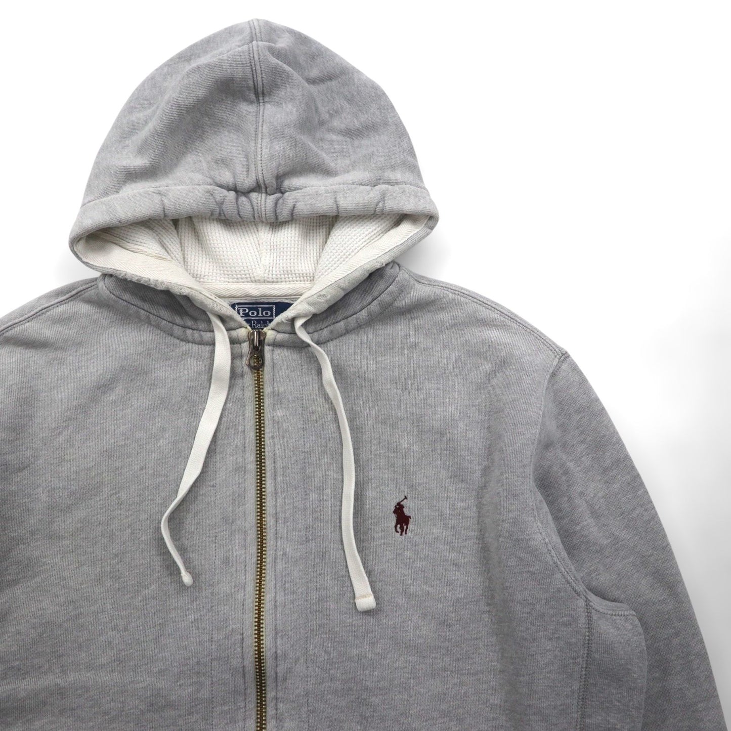 Polo Ralph Lauren 90年代 リバースウィーブ ジップパーカー L グレー スモールポニー刺繡
