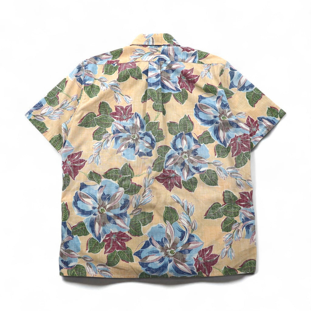 Rayn Spooner 90s Bikini Tag Aloha Shirt, Size L, Blue, Cotton, Floral Print