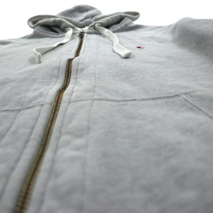Polo Ralph Lauren 90年代 リバースウィーブ ジップパーカー L グレー スモールポニー刺繡