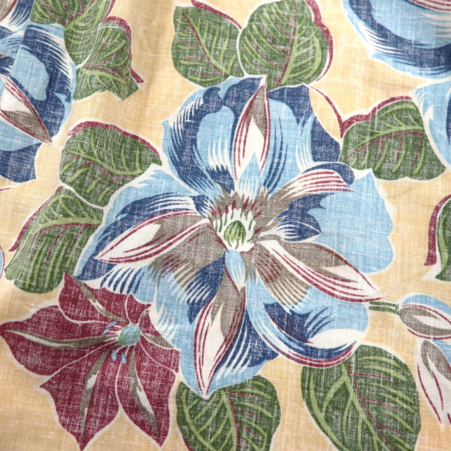 rayn spooner 90年代 ビキニタグ アロハシャツ L ブルー コットン 花柄