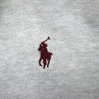 Polo Ralph Lauren 90s Reverse Weave Zip Hoodie, Gray, Large, with Small Pony Embroidery