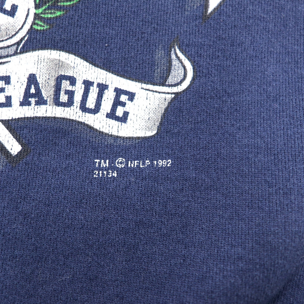 SIGNAL SPORTS USA製 90年代 NFL プリント スウェット L ネイビー コットン DALLAS COWBOYS 1992