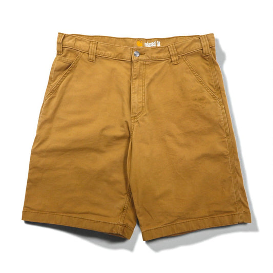 Carhartt リラックスフィット ダック地 ショート ワークパンツ RUGGED FLEX RIGBY WORK SHORTS ハーフパンツ L ベージュ 102514