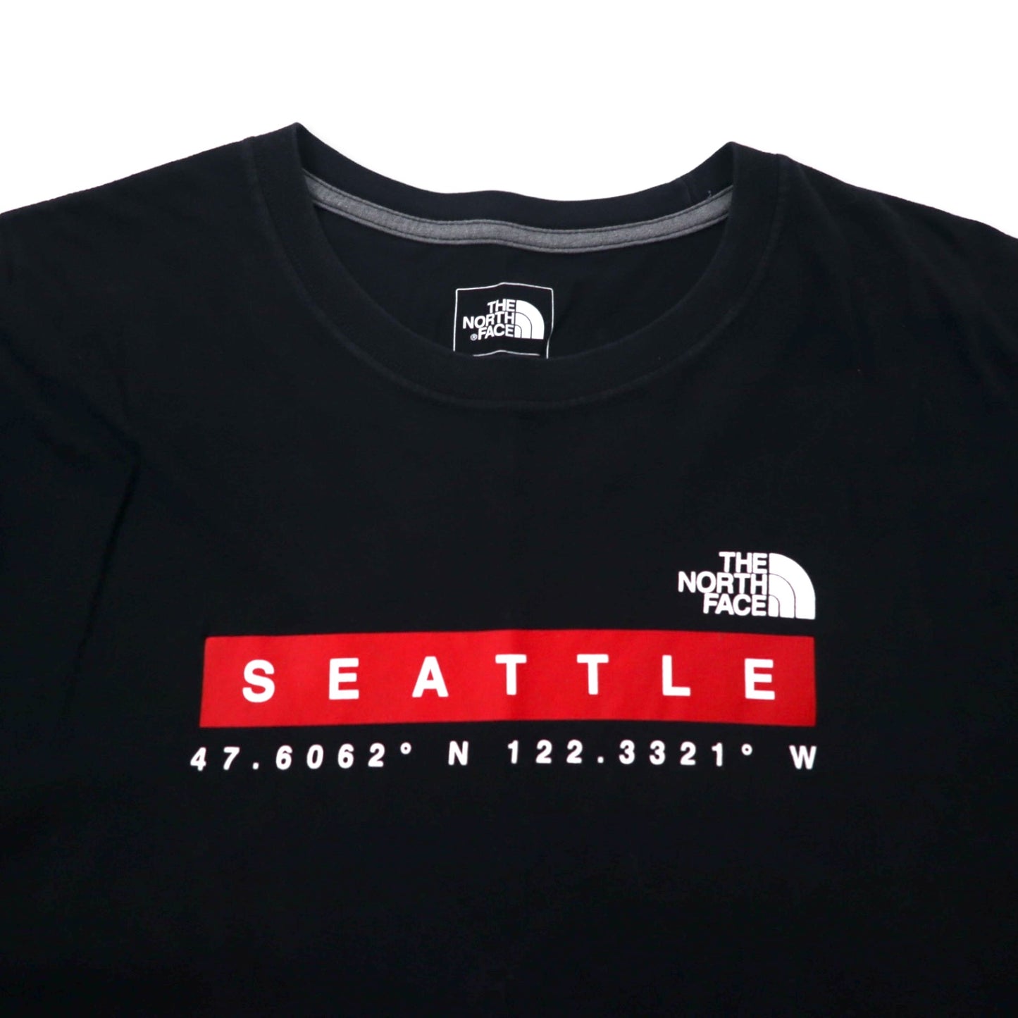 THE NORTH FACE スタンダードフィット ロゴプリント Tシャツ XL ブラック コットン SEATTLE US規格 エルサルバドル製