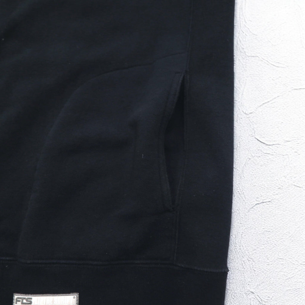 FLIP THE SCRIPT 90s Short Sleeve Sweat Jacket, Stadium Jacket, 2XL, Black, Snap Buttons, Slash Pockets