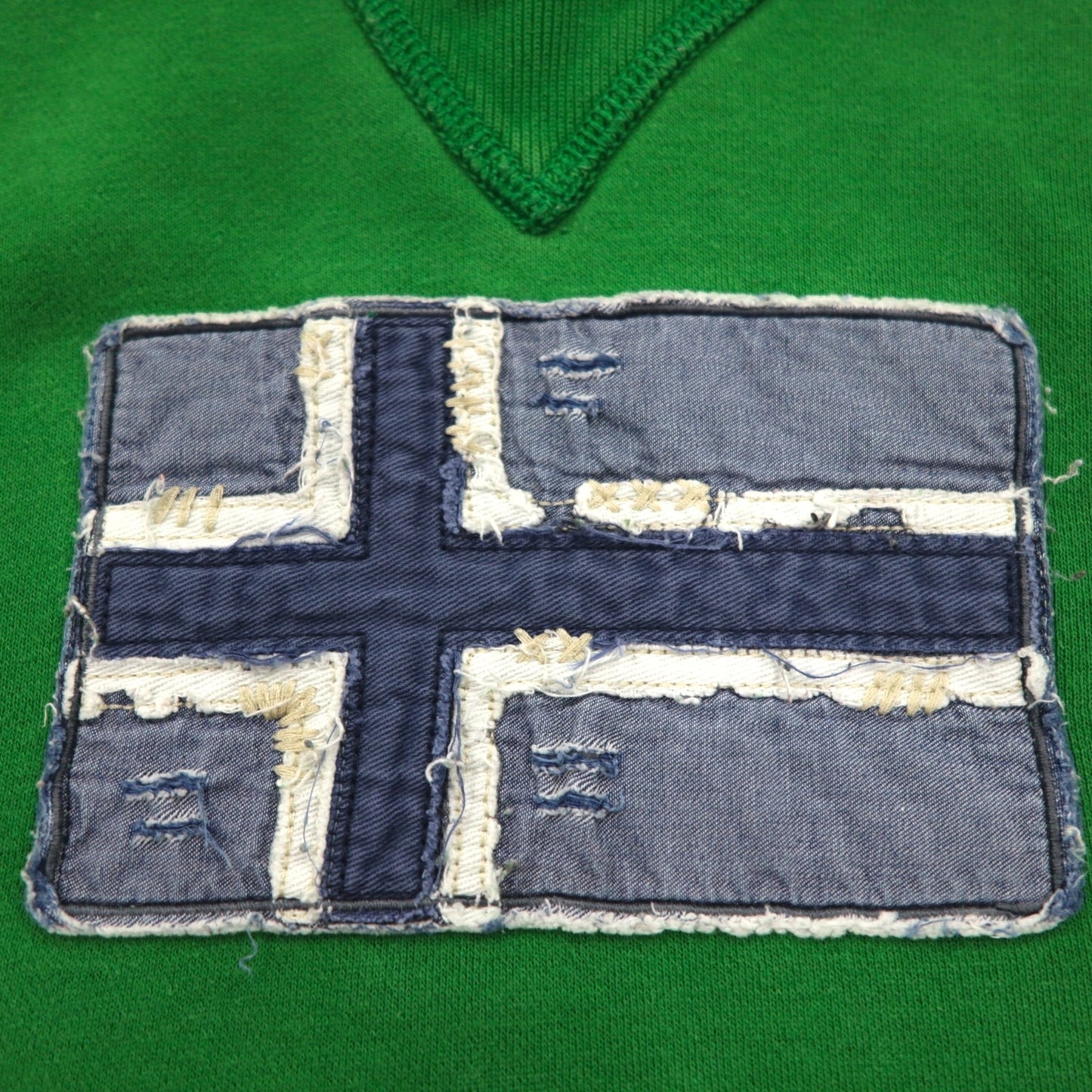 NAPAPIJRI プルオーバー パーカー M グリーン コットン 裏起毛 フロントポケット