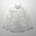 LLBean Oxford Button-Down Shirt, XL, White, Chest Pocket, Slightly Fitted, 256513