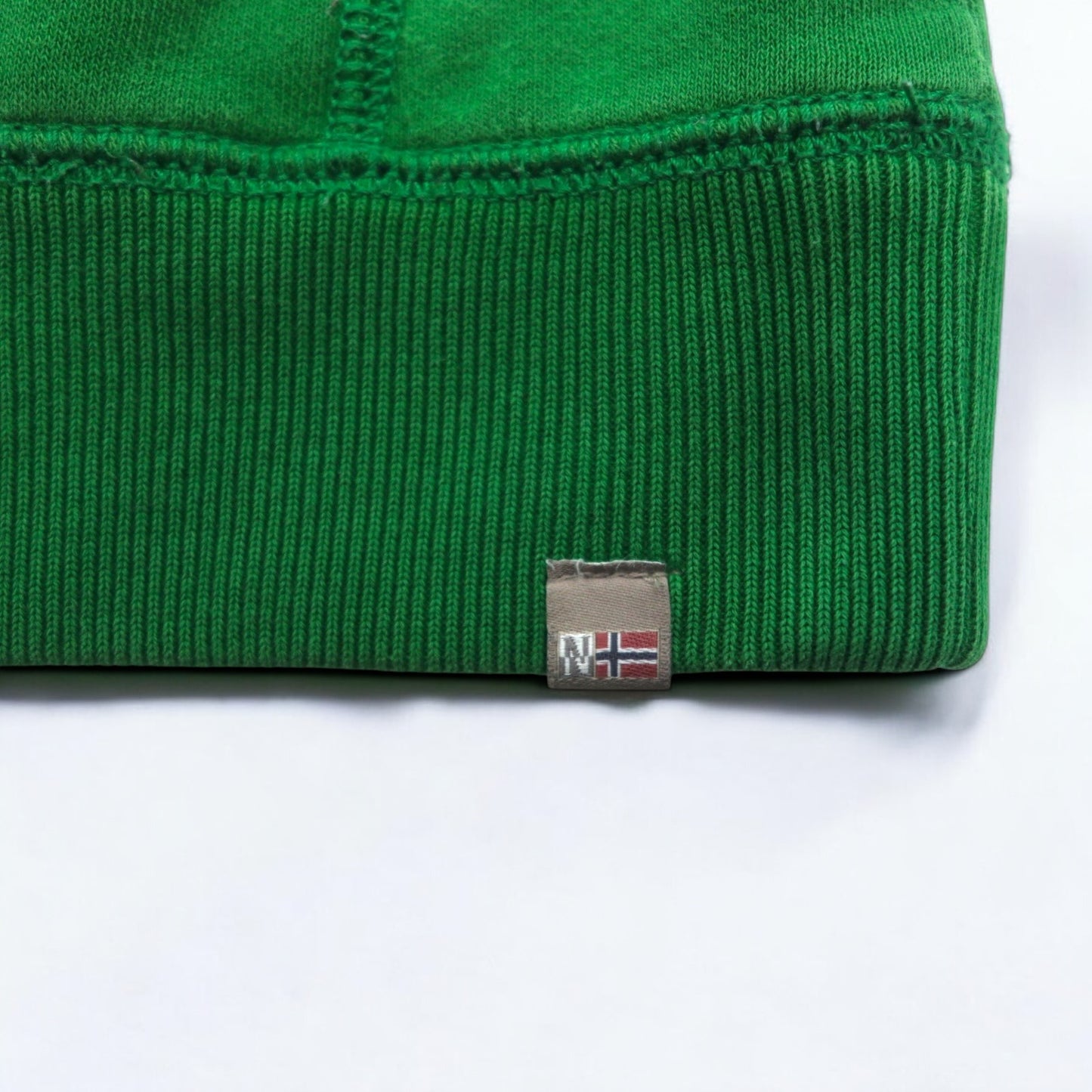 NAPAPIJRI プルオーバー パーカー M グリーン コットン 裏起毛 フロントポケット