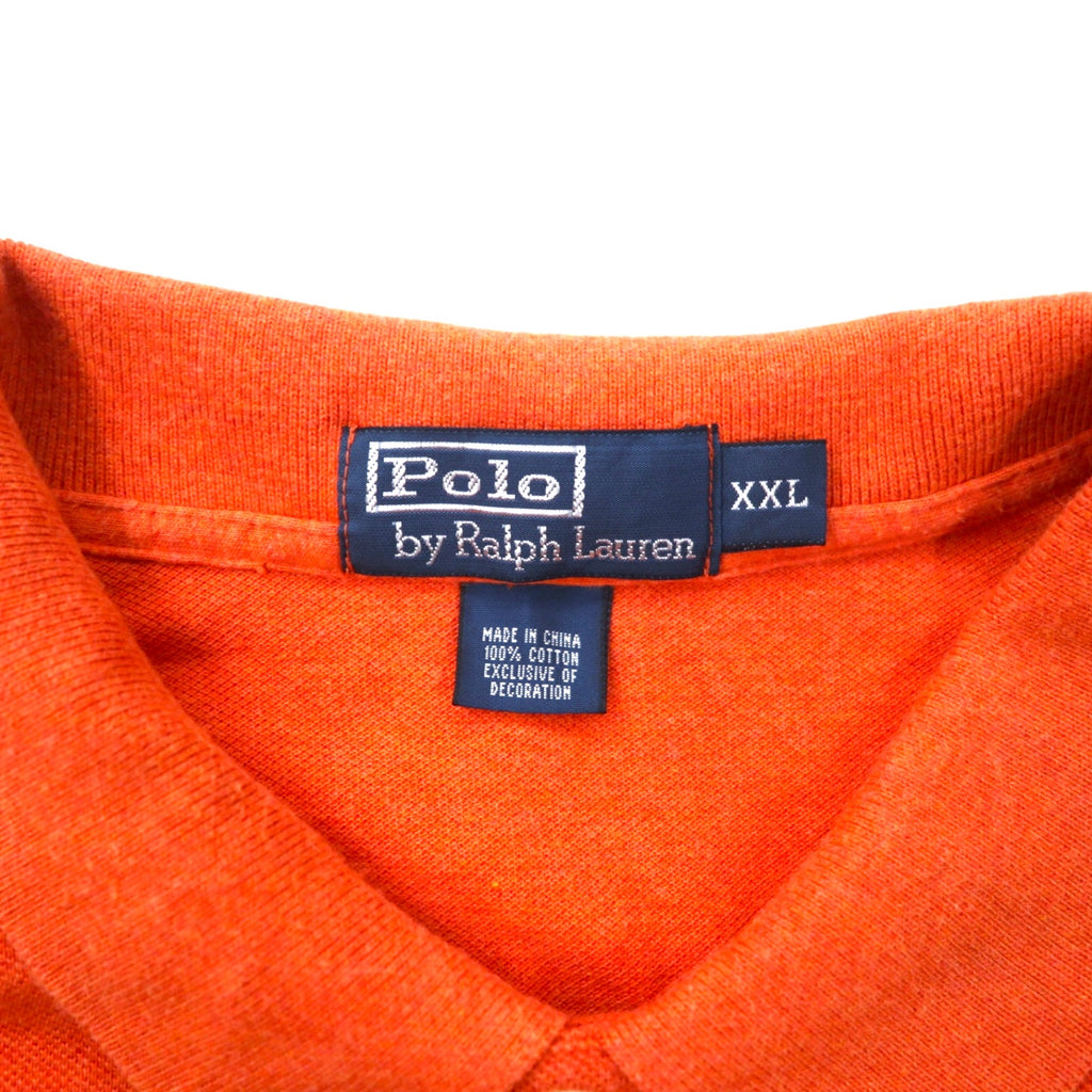 Polo by Ralph Lauren Polo Shirt XXL Orange Cotton Pique Small Pony Embroidery Big Size