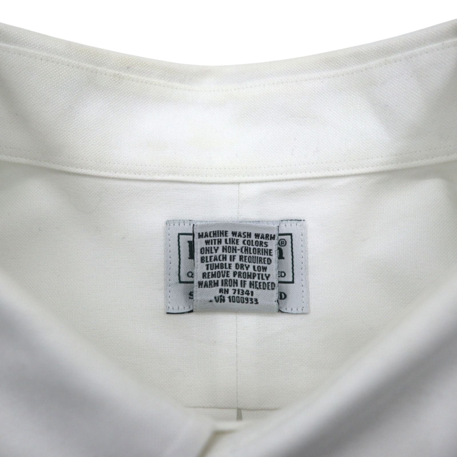 LLBean Oxford Button-Down Shirt, XL, White, Chest Pocket, Slightly Fitted, 256513