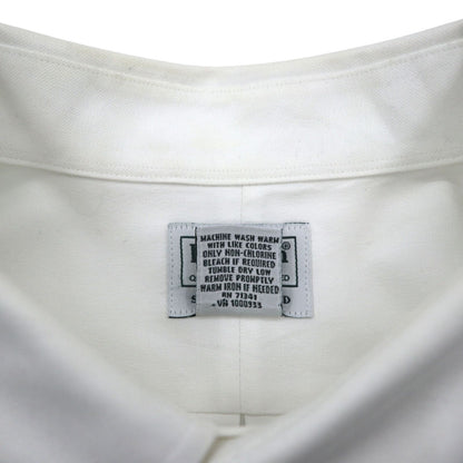 LLBean Oxford Button-Down Shirt, XL, White, Chest Pocket, Slightly Fitted, 256513