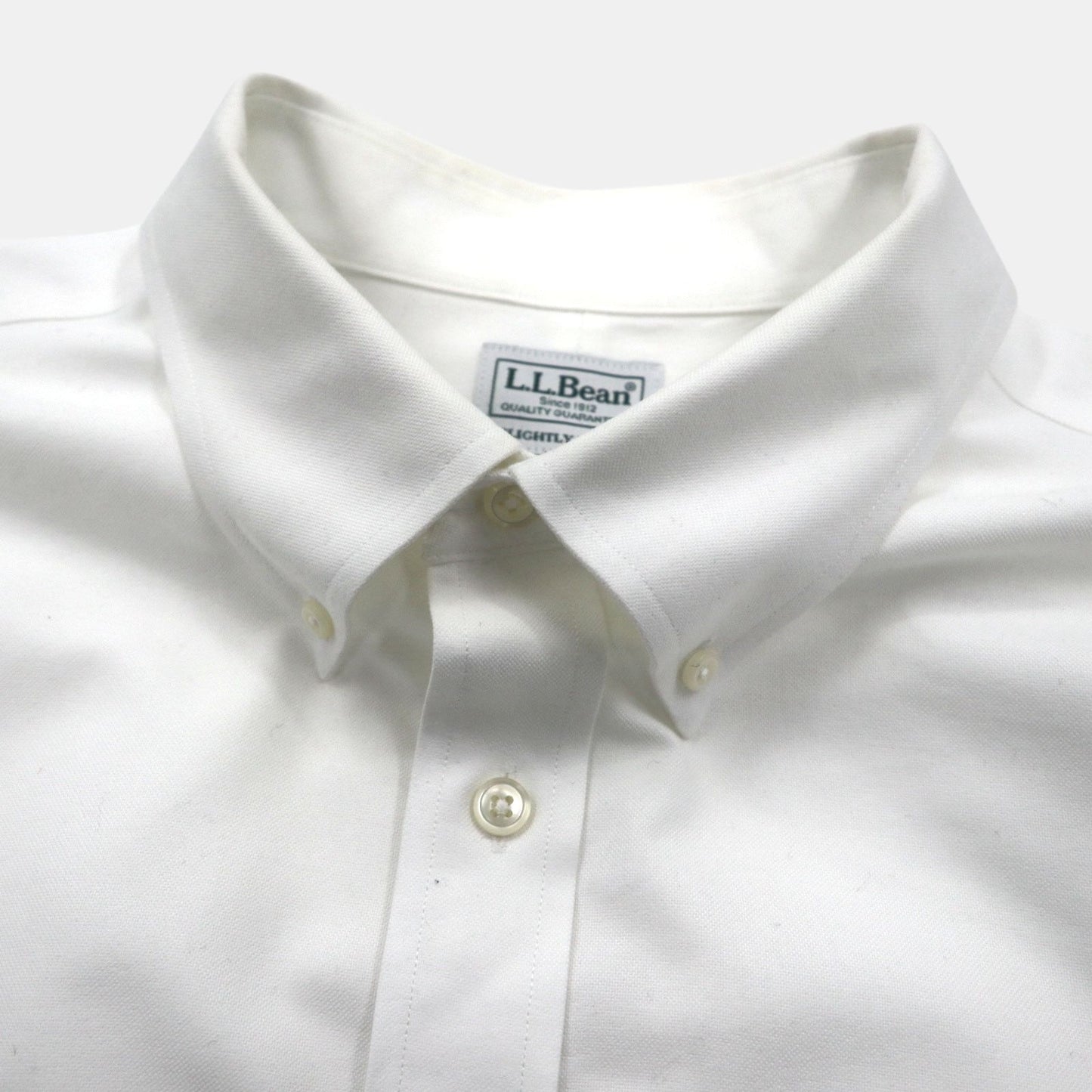 LLBean Oxford Button-Down Shirt, XL, White, Chest Pocket, Slightly Fitted, 256513