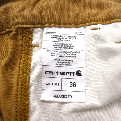 Carhartt Rugged Flex Rigby Work Shorts, Relaxed Fit Duck Fabric, Size L, Beige, 102514