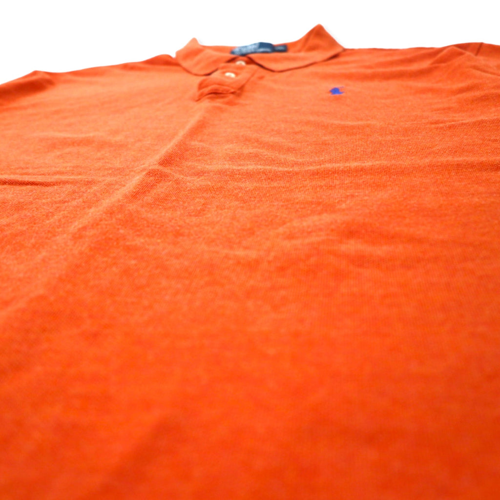 Polo by Ralph Lauren Polo Shirt XXL Orange Cotton Pique Small Pony Embroidery Big Size
