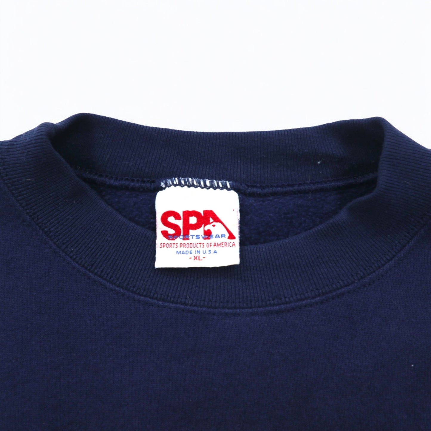 USA製 90年代 SPA SPORTSWEAR カレッジ フットボール プリント スウェット XL ネイビー 裏起毛 ミシガン NCAA MICHIGAN WOLVERLINES