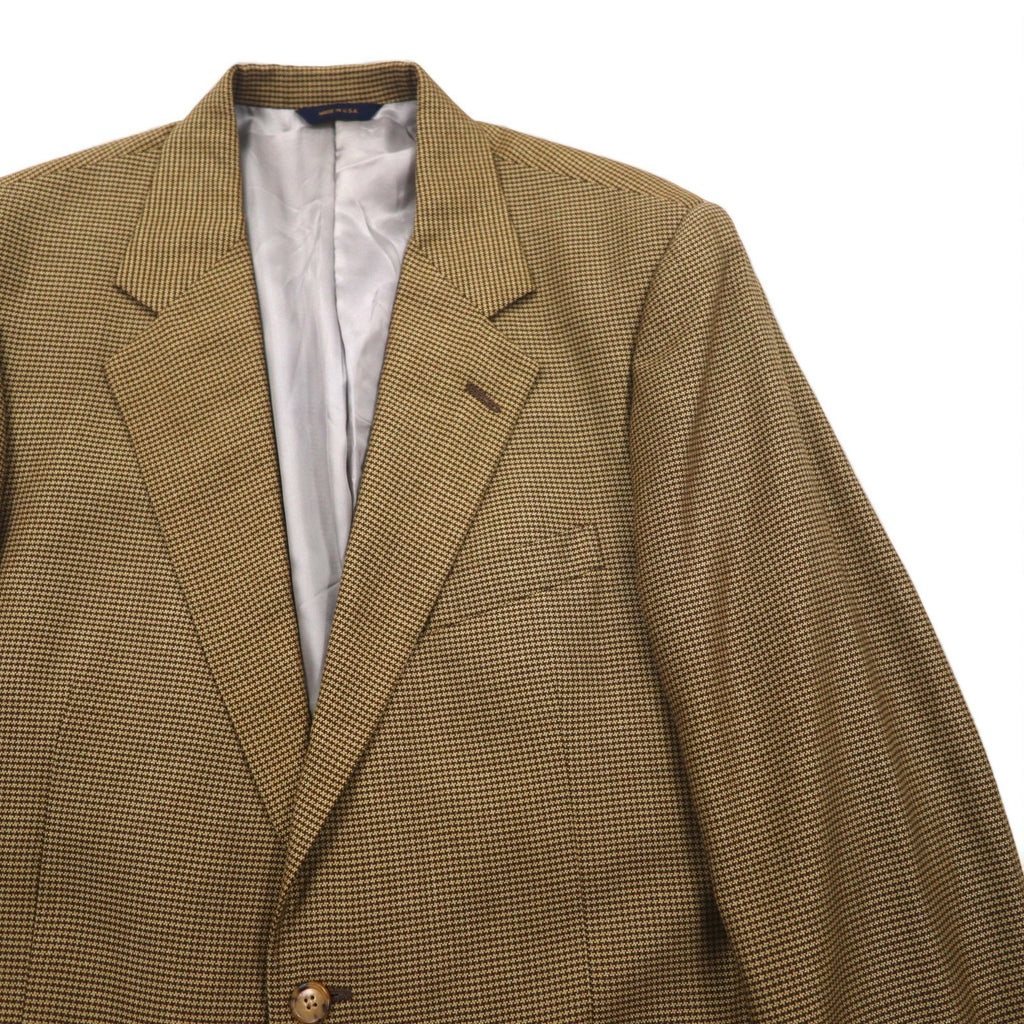Coach USA-made Old Coach Gun Club Check 2B Tailored Jacket, Size L, Beige, Silk-Blend Wool