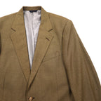 Coach USA-made Old Coach Gun Club Check 2B Tailored Jacket, Size L, Beige, Silk-Blend Wool
